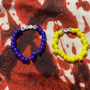 Moon and sun bracelet set